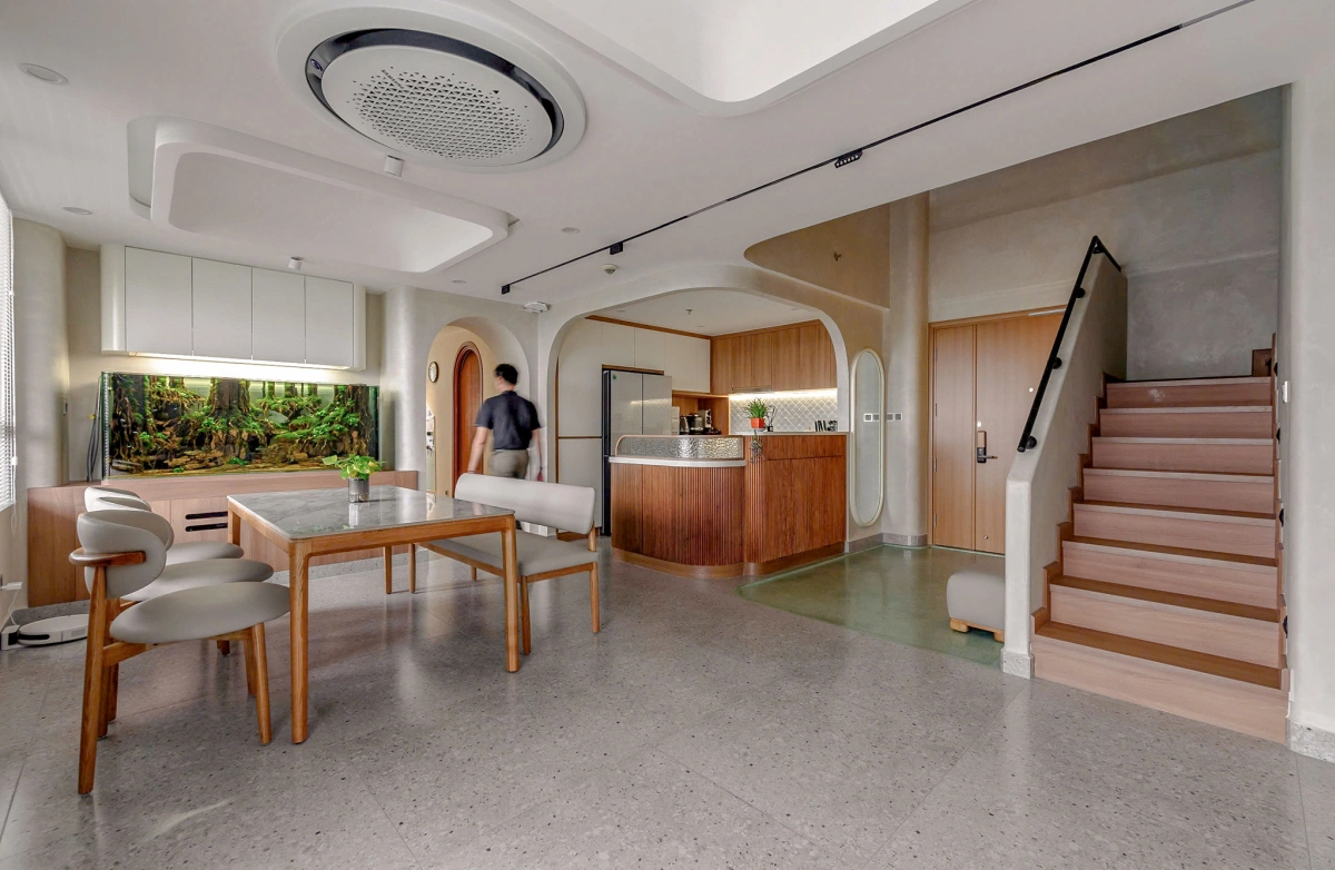 Căn hộ thông tầng thiết kế tối giản, không phòng khách 4