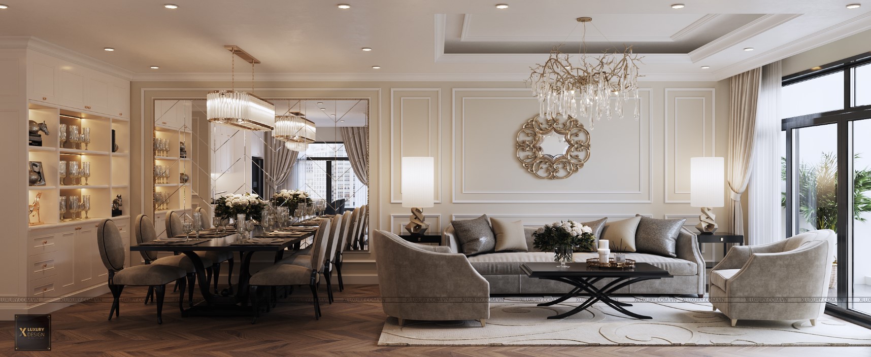 BIỆT THỰ SANG CHẢNH VỚI LỐI THIẾT KẾ NỘI THẤT LUXURY