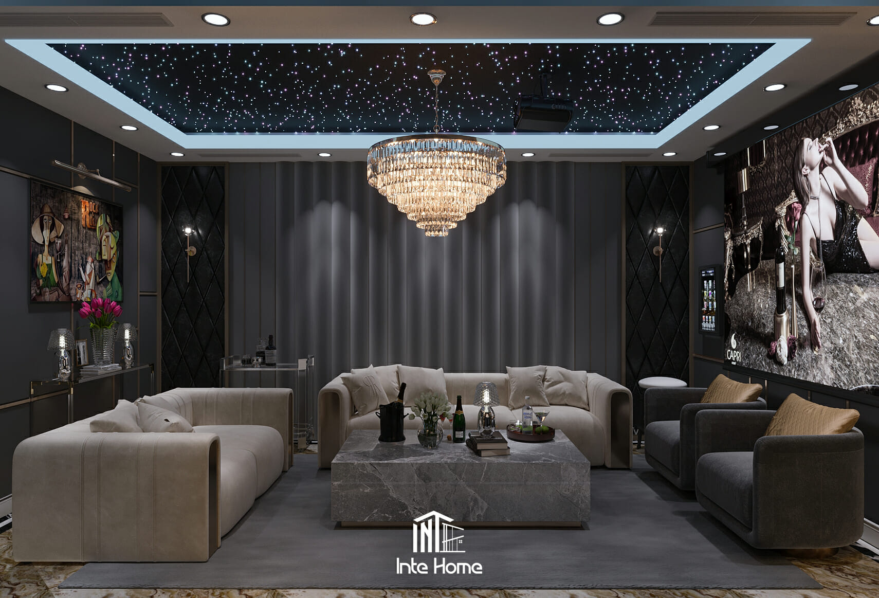 CĂN VILLA CỰC CHẤT VỚI PHONG CÁCH THIẾT KẾ LUXURY - Thiết kế nội thất InteHome