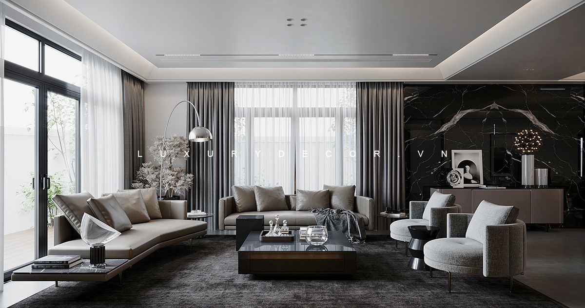 Thiết kế nội thất biệt thự Luxury: Đẳng cấp của giới thượng lưu