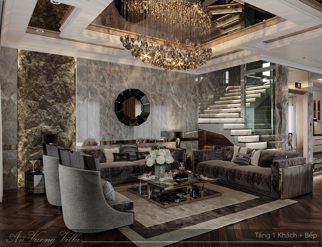 Thiết kế nội thất biệt thự Luxury: Đẳng cấp của giới thượng lưu