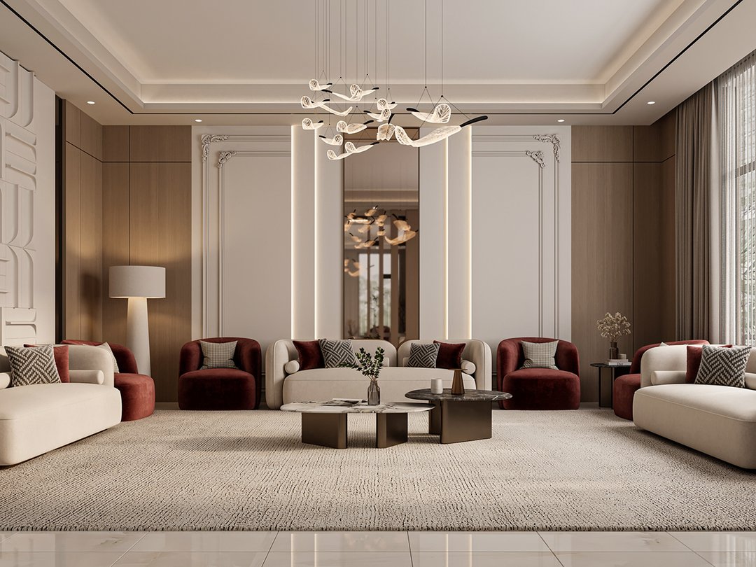 Dự án thiết kế nội thất phòng khách phong cách Neo Classic - PK 24 - Nội Thất XHouse